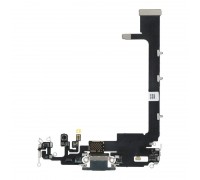 Шлейф для iPhone 11 Pro Max, конектора навушників, конектора зарядки, зелений, з мікрофоном