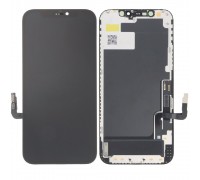 Дисплей для iPhone 12, iPhone 12 Pro, черный, с рамкой, Copy (TFT), без микросхемы