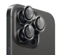 Защитное стекло камеры для Apple iPhone 15 Pro, PVD Dual Color Sapphire Lens Guard LG-003, WiWU, Black Titanium