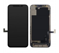 Дисплей для iPhone 12 mini, чорний, з рамкою, Copy (TFT), RJ 