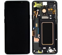 Дисплей для Samsung G965 Galaxy S9 Plus, чорний (Midnight Black), з рамкою, High Copy (OLED) 