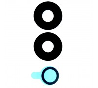 Стекло камеры для Xiaomi Poco F5, черное, без рамки, комплект 3шт.