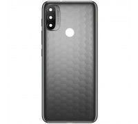 Задня панель корпуса для Motorola Moto E20 XT2155, сіра + скло камери