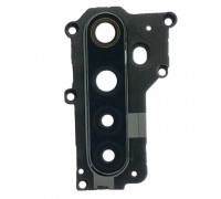 Скло камери для Realme 6, чорне, з рамкою