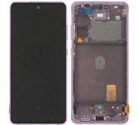 Дисплей для Samsung G780 Galaxy S20 FE, лавандовий, з рамкою, High Copy (OLED)