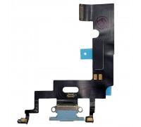 Шлейф для iPhone XR, конектора зарядки, синій, з мікрофоном, Original (PRC), з розбирання