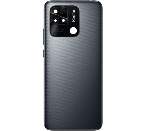 Задняя панель корпуса для Xiaomi Redmi 10C, серая (Graphite Gray) + стекло камеры
