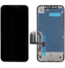 Дисплей для iPhone XR, чорний, з рамкою, Copy (TFT)