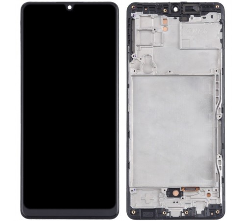 Дисплей для Samsung A426 Galaxy A42 5G, черный, Best copy, с рамкой, Сopy (TFT)
