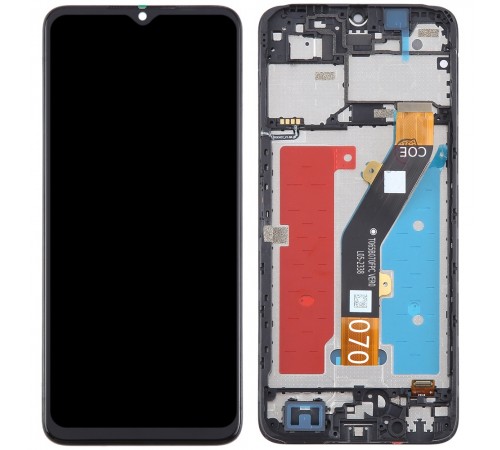 Дисплей для ZTE Blade A34, Blade A54, чорний, з рамкою, Original (PRC)