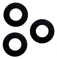 Скло камери для Samsung A057 Galaxy A05s, чорне, без рамки, комплект 3 шт.