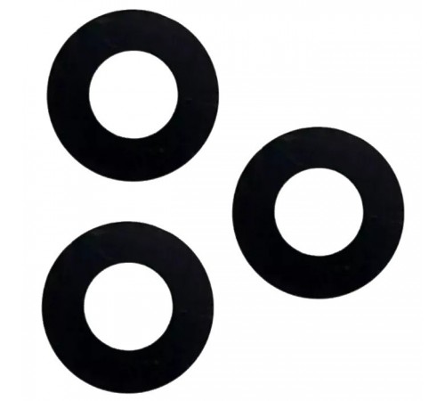 Стекло камеры для Samsung A057 Galaxy A05s, черное, без рамки, комплект 3шт.