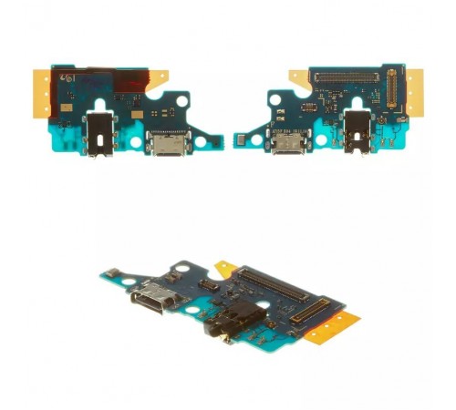 Шлейф для Samsung A715F/DS Galaxy A71, коннектора зарядки, коннектора наушников, микрофона, плата зарядки, High Copy