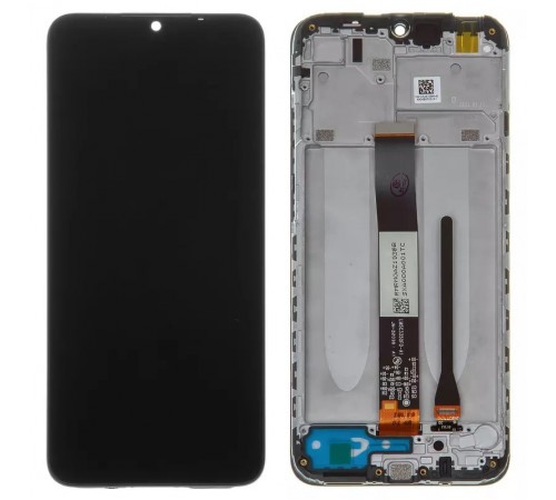 Дисплей для Xiaomi Redmi 9A, Redmi 9AT, Redmi 9C, чорний, з рамкою, Original (PRC), M2006C3LG, M2006C3LI, M2006C3LC, M2006C3MG, M2006C3MT