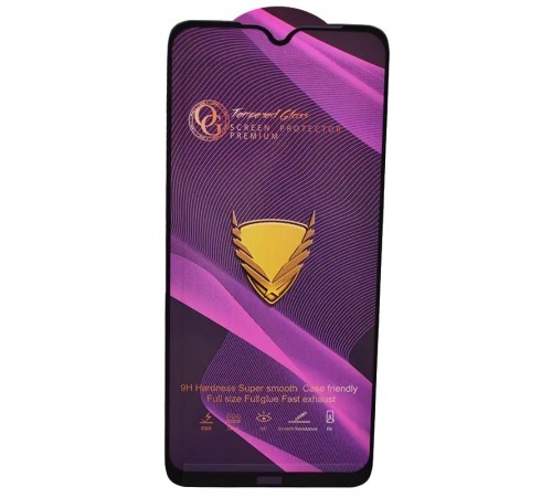 Защитное стекло для Xiaomi Redmi Note 8, Redmi Note 8 (2021), совместимо с чехлом, Full Glue, (без упаковки), черный