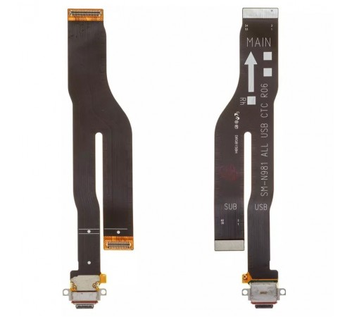 Шлейф для Samsung N980F Galaxy Note 20, коннектора зарядки, Original (PRC)