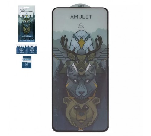 Захисне скло iNobi Amulet для Xiaomi Poco M6 Pro 4G, Redmi Note 13 5G, Redmi Note 13 Pro 4G, Redmi Note 14 5G, Full Glue, Anti-Static, чорний