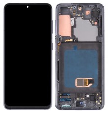 Дисплей для Samsung G991 Galaxy S21 5G, серый (Phantom Gray), с рамкой, Original