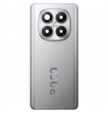 Задняя панель корпуса для Xiaomi Poco X7, серебристая + стекло камеры