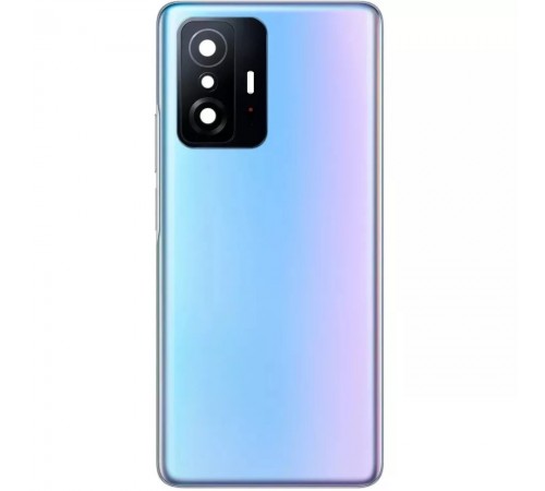 Задняя панель корпуса для Xiaomi 11T, 11T Pro, голубая (Celestial Blue) + стекло камеры