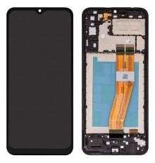 Дисплей для Samsung A042 Galaxy A04e, черный, с рамкой, High Copy