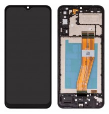 Дисплей для Samsung A042 Galaxy A04e, чорний, з рамкою, High Copy  