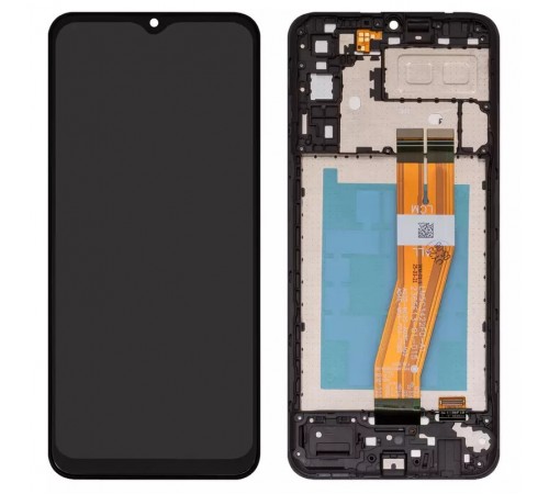 Дисплей для Samsung A042 Galaxy A04e, чорний, з рамкою, High Copy  