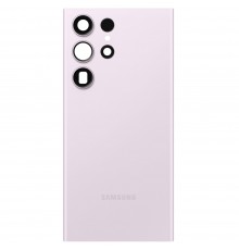 Задня панель корпуса для Samsung S918 Galaxy S23 Ultra, фіолетова (Lavender) + скло камери