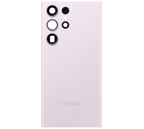 Задня панель корпуса для Samsung S918 Galaxy S23 Ultra, фіолетова (Lavender) + скло камери