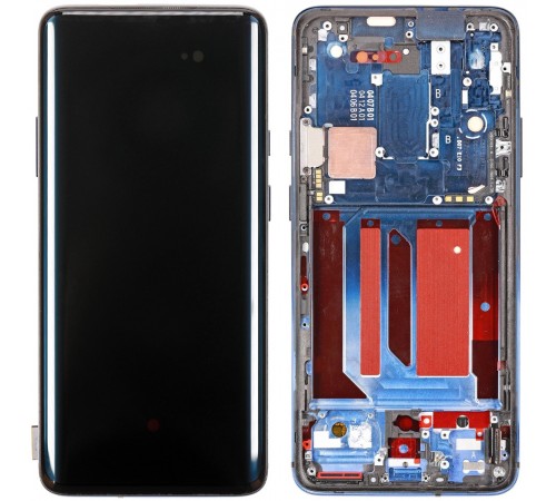 Дисплей для OnePlus 7 Pro, 7T Pro, c рамкой, синий (Nebula Blue), Original (PRC)