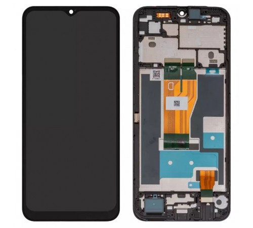 Дисплей для Realme C30s, чорний, з рамкою, High Copy, RMX3690