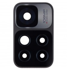 Стекло камеры для Xiaomi Redmi Note 11 Pro Plus 5G, черное, с рамкой