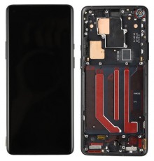 Дисплей для OnePlus 8 Pro, черный (Onyx Black), с рамкой, Original (PRC) (переклеено стекло)