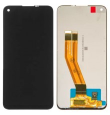 Дисплей для Samsung A115 Galaxy A11, M115 Galaxy M11, черный, без рамки, Оригинал (переклеено стекло)
