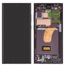 Дисплей для Samsung S918 Galaxy S23 Ultra, черный, с рамкой, Original (PRC)