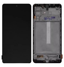 Дисплей для Samsung M526 Galaxy M52, черный, с рамкой, Original, сервисная упаковка, #GH82-27091A/GH82-27094A
