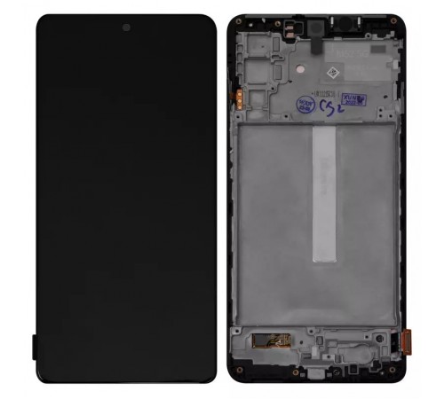 Дисплей для Samsung M526 Galaxy M52, черный, с рамкой, Original, сервисная упаковка, #GH82-27091A/GH82-27094A