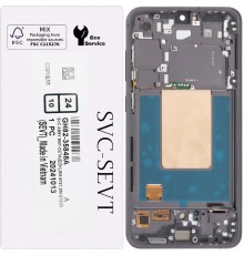 Дисплей для Samsung S721 Galaxy S24 FE, серый (Graphite), с рамкой, Original, сервисная упаковка, #GH82-35848A