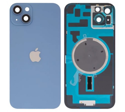 Задняя панель корпуса для iPhone 14 Plus, синяя + стекло камеры, High Copy blue