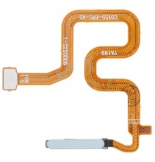 Шлейф для Realme 7 Global, 7 Asia, сканера відбитка пальця (Touch ID), сріблястий (Mist White), Original (PRC)