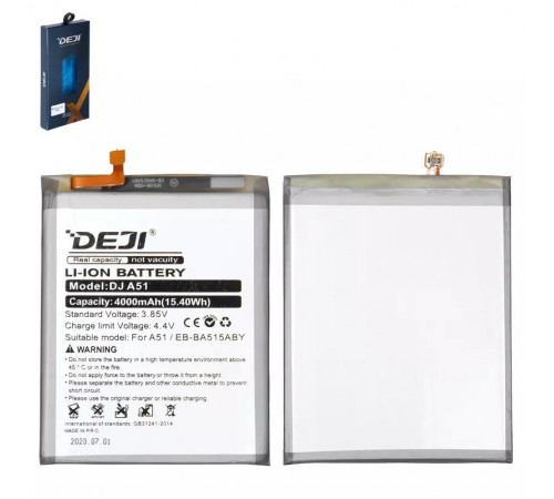 Аккумулятор Deji EB-BA515ABY для Samsung A515 Galaxy A51, Li-ion, 3,85 B, 4000 мАч Аккумулятор Deji EB-BA515ABY для Samsung A515 Galaxy A51, Li-ion, 3,85 B, 4000 мАч