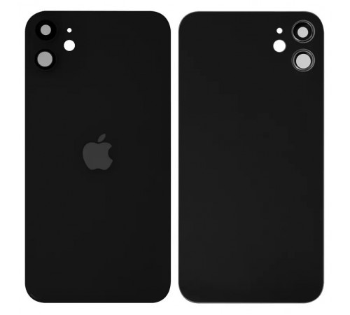 Задняя панель корпуса для iPhone 11, черная + стекло камеры, small hole