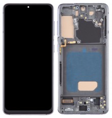 Дисплей для Samsung G991 Galaxy S21 5G, серый (Phantom Gray), с рамкой, Copy (TFT)