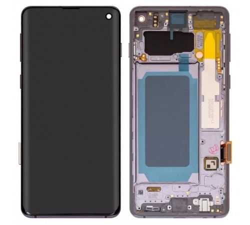 Дисплей для Samsung G973 Galaxy S10, чорний, з рамкою, High Copy (OLED)