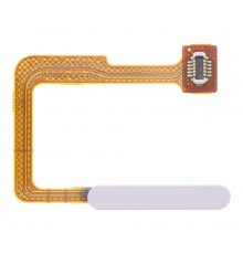 Шлейф для Xiaomi Poco F5, кнопки включения, сканера отпечатка пальца (Touch ID), белый, Original (PRC)