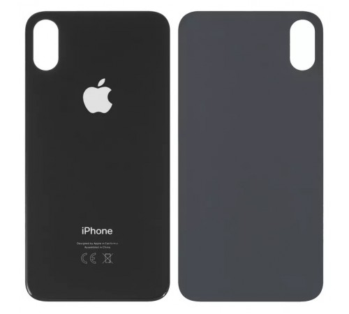 Задняя панель корпуса для iPhone XS, черная, не нужно снимать стекло камеры, big hole Задняя панель корпуса для iPhone XS, черная, не нужно снимать стекло камеры, big hole