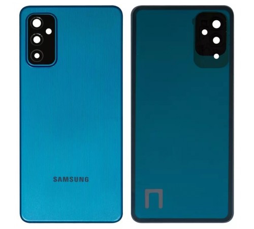 Задня панель корпусу для Samsung M526 Galaxy M52, синя + скло камери