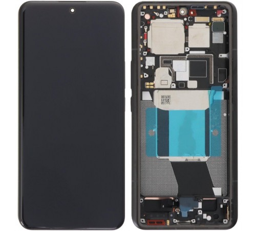 Дисплей для Xiaomi 14 Ultra, черный, с рамкой, Original (PRC) (переклеено стекло), 24031PN0DC, 24030PN60G