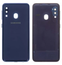 Задняя панель корпуса для Samsung A202F/DS Galaxy A20e, синяя
