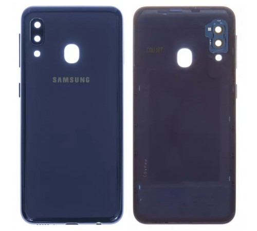 Задняя панель корпуса для Samsung A202F/DS Galaxy A20e, синяя